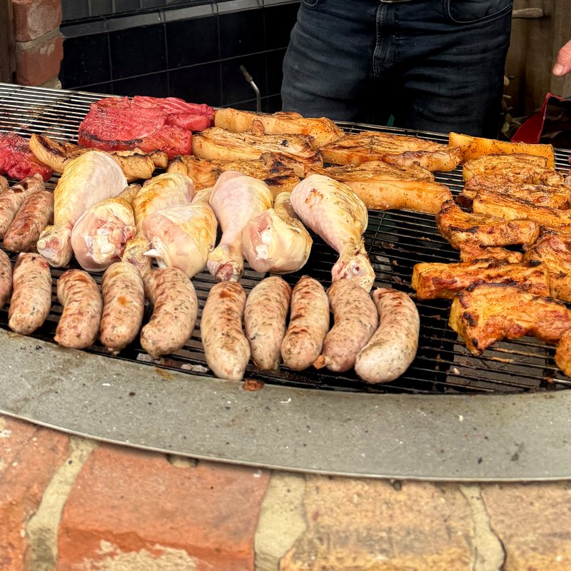 Hand-cut steaks and ribeye on the grill